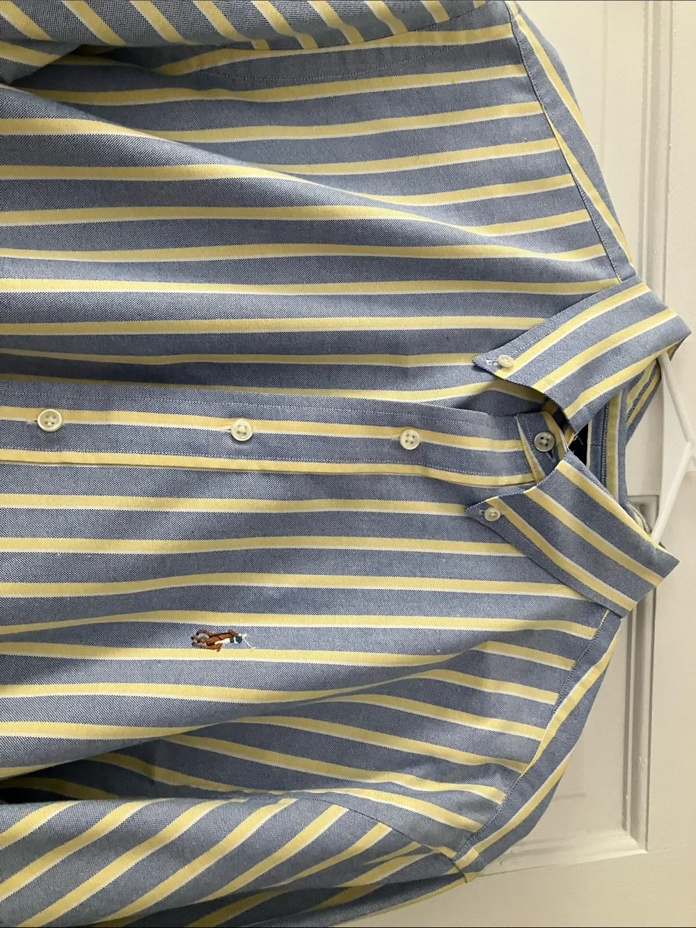 Polo by Ralph Lauren Blue and Yellow Stripe Button-Down Shirt